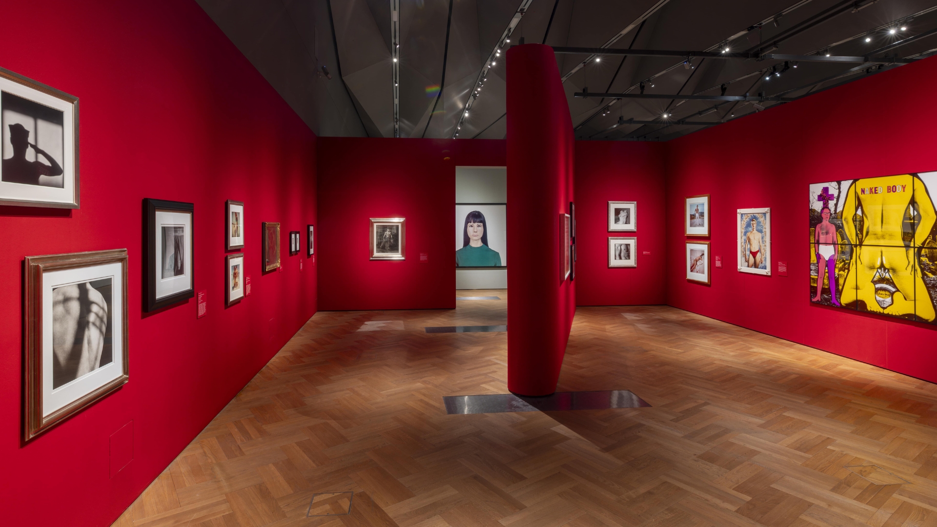 Room showcasing Male Desire at the 'Fragile Beauty' exhibition